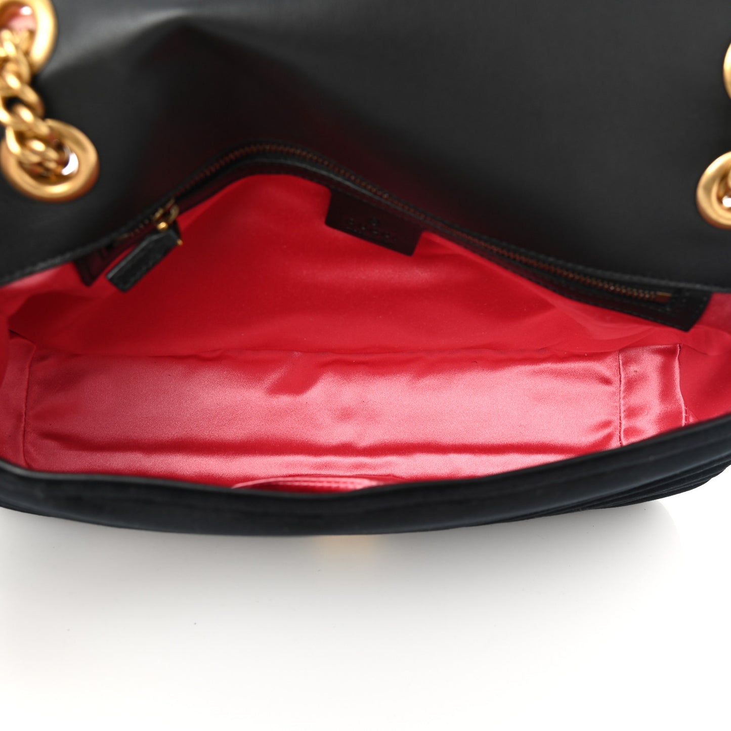 Velvet Matelasse Medium GG Marmont Shoulder Bag Black