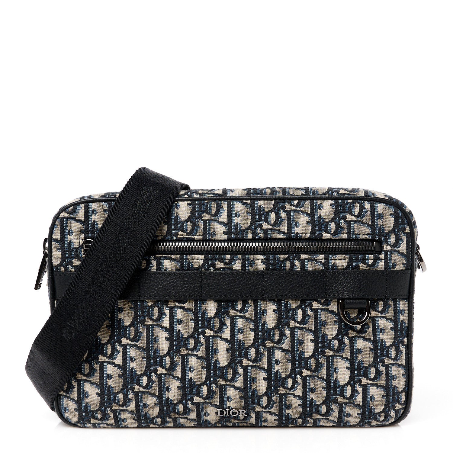 Christian Dior HOMME Oblique Maxi Safari Messenger Beige Black 1 of 12