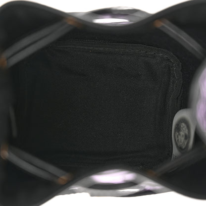 Versace Coated Canvas La Greca Glitter Print Mini Bucket Bag Orchid Black 5 of 9