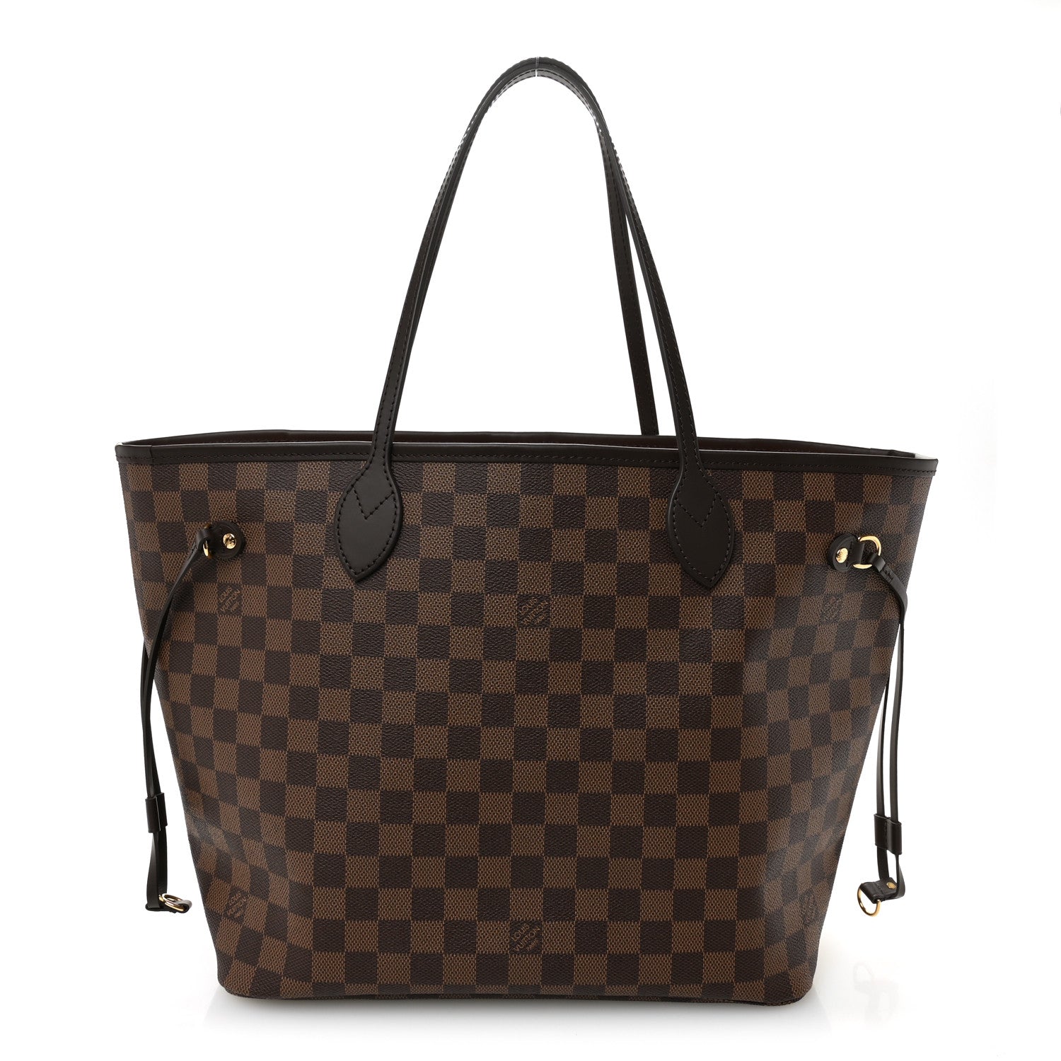 Louis Vuitton Damier Ebene Neo Neverfull MM Rose Ballerine 1 of 9