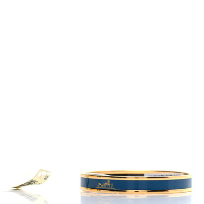 Hermes Enamel Printed Caleche Narrow Bracelet 62 Bleu Profond 3 of 5