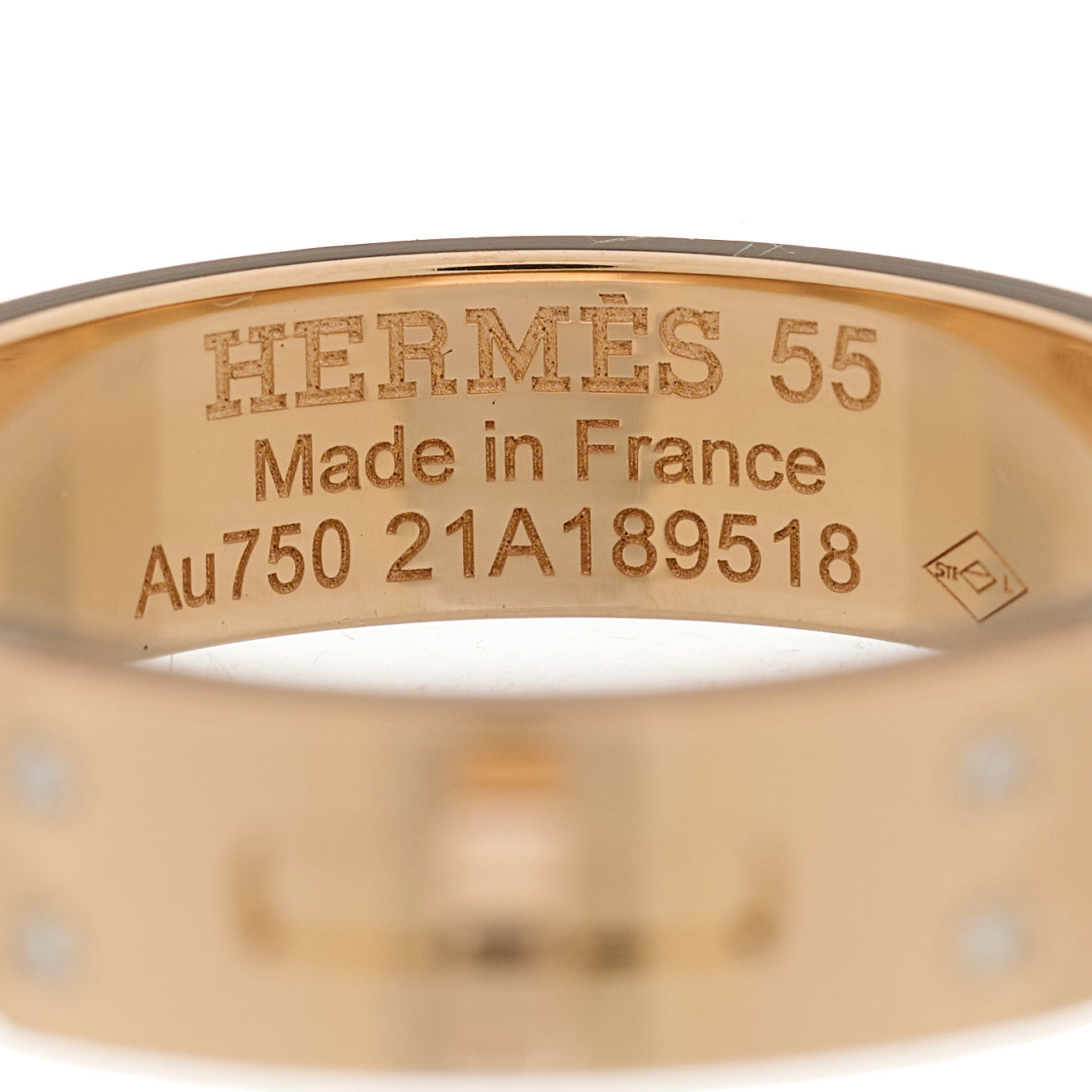 18K Rose Gold Diamond PM Kelly Ring 55 7.25