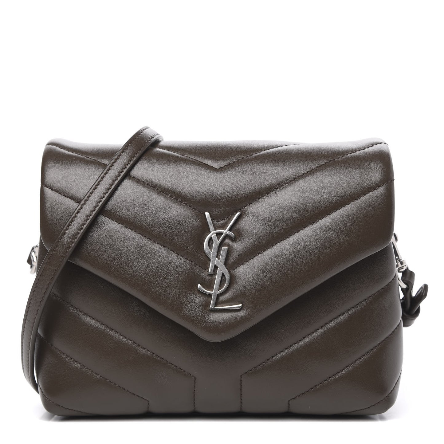 Calfskin Y Quilted Monogram Toy Loulou Crossbody Bag Faggio