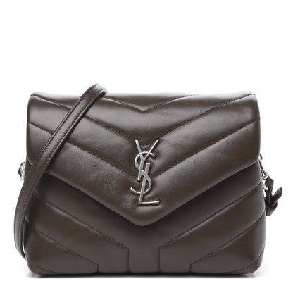Saint Laurent Calfskin Y Quilted Monogram Toy Loulou Crossbody Bag Faggio 1 of 10