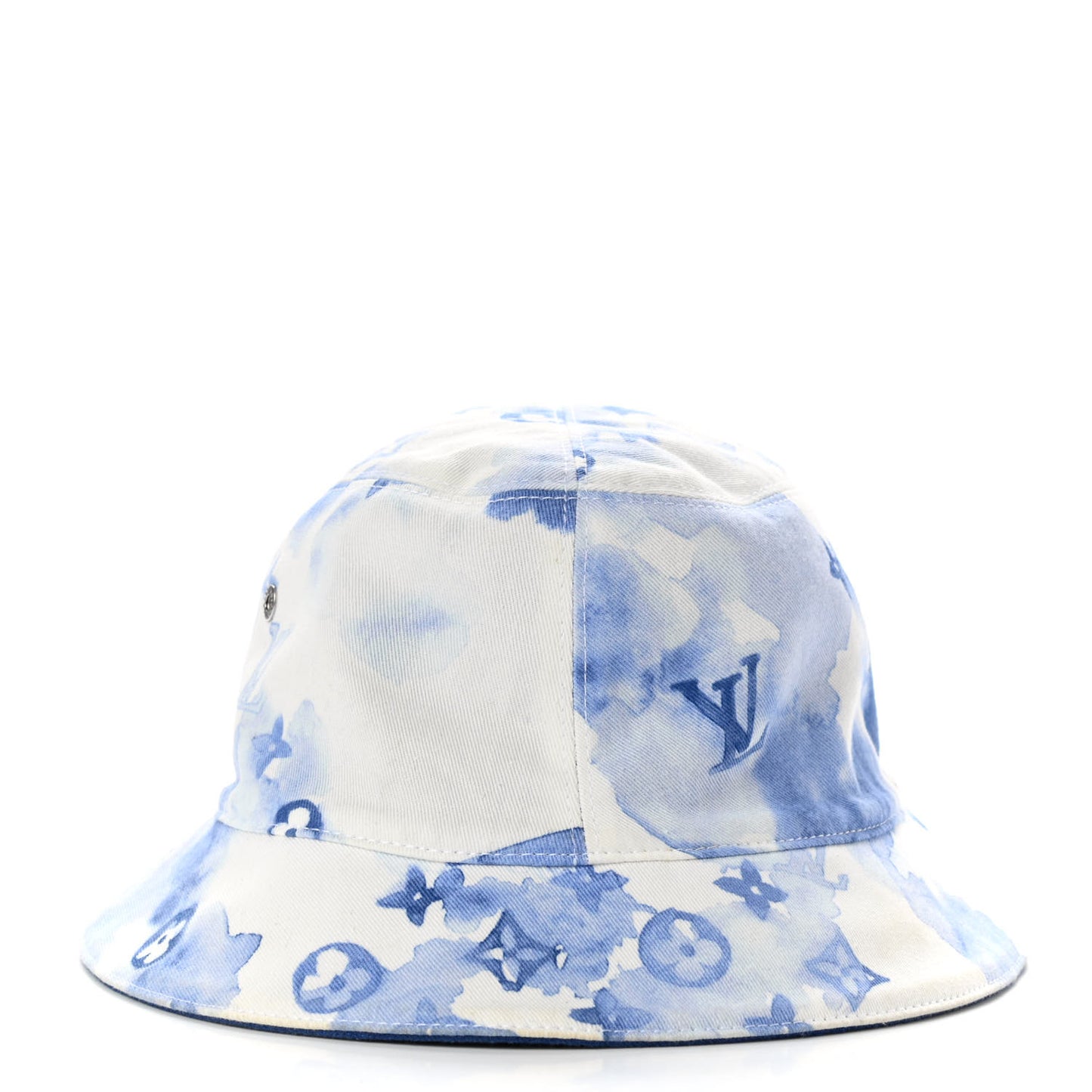 Watercolor Monogram Bucket Hat 58 Blue