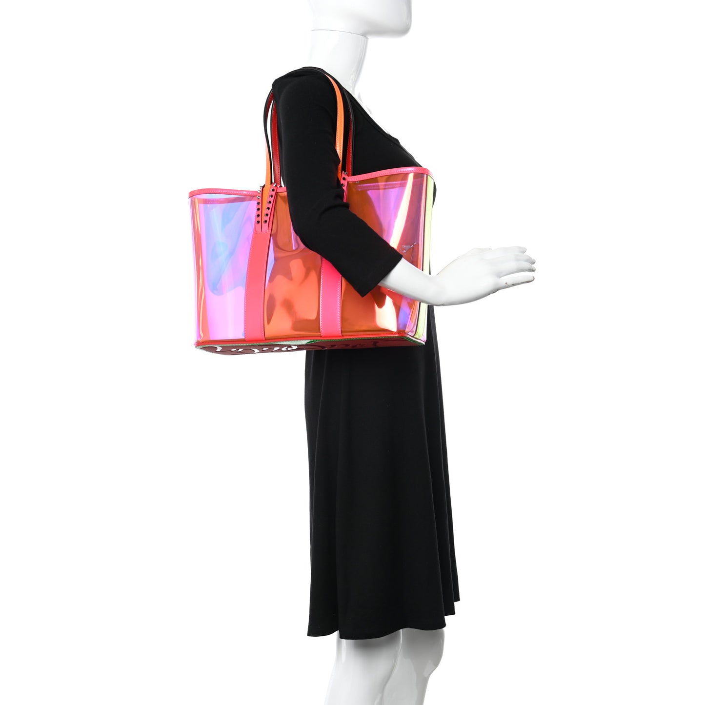 PVC Spikes East West Cabata Tote Pink