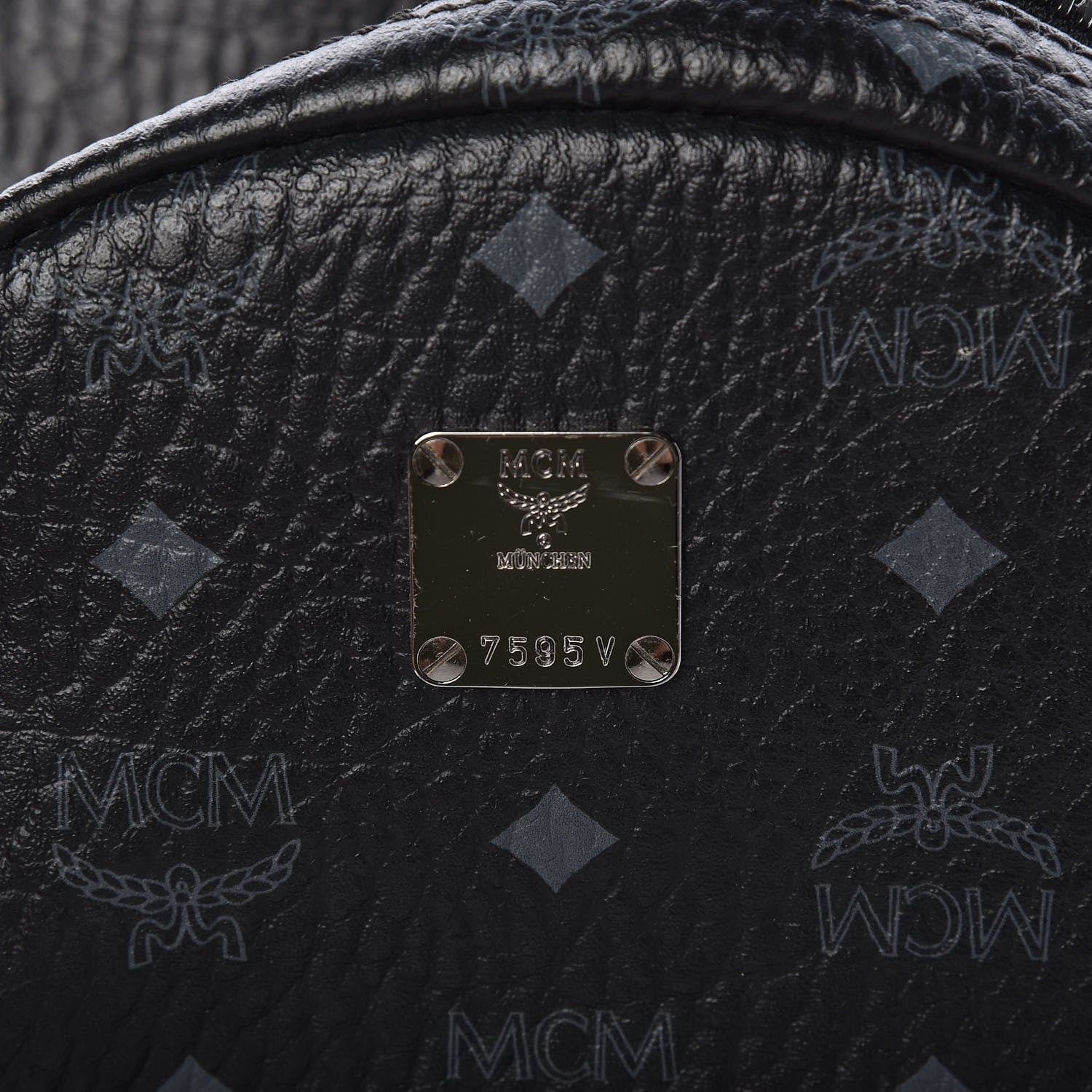 MCM Visetos Small Side Stud Stark Backpack Black 11 of 12