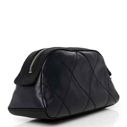 Chanel Coated Canvas Paris Biarritz Makeup Pouch Black 3 of 10