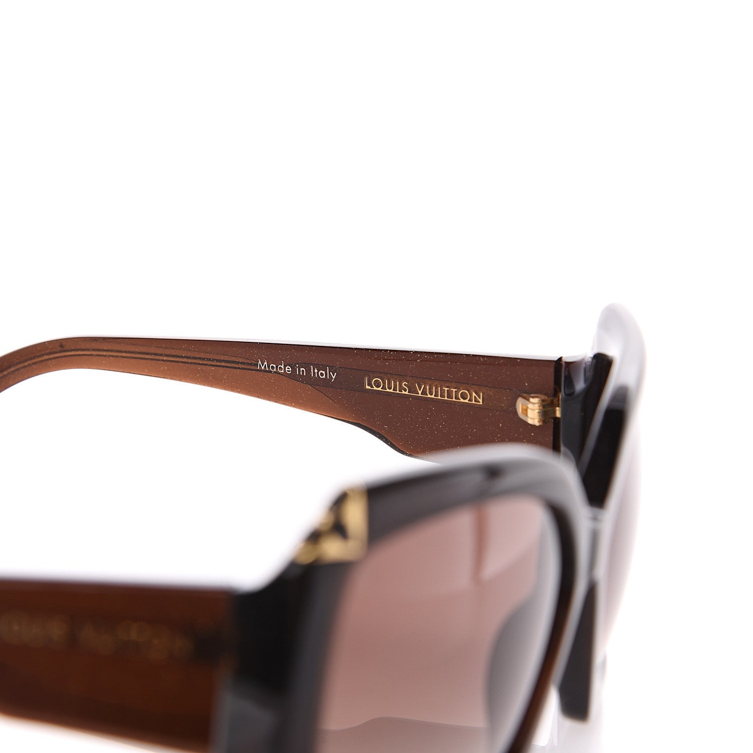 Louis Vuitton Hortensia Cat Eye Sunglasses Z0366W Brown Glitter 5 of 8