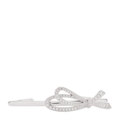 Tiffany 18K White Gold Diamond Medium Bow Cuff Bracelet 1 of 4