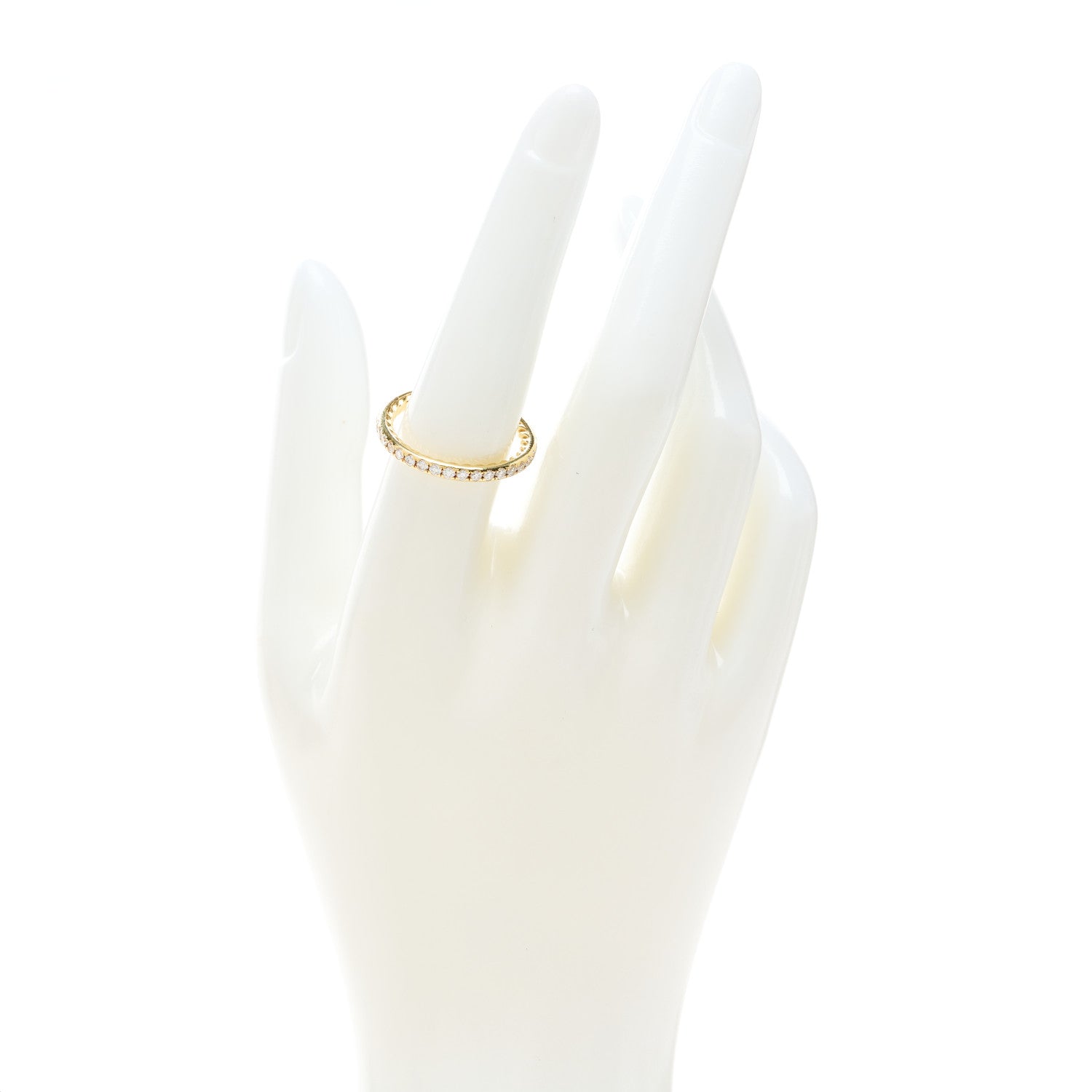 David Yurman 18K Yellow Gold Diamond 2.2mm Cable Collectibles Band Ring 56 7.5 3 of 5