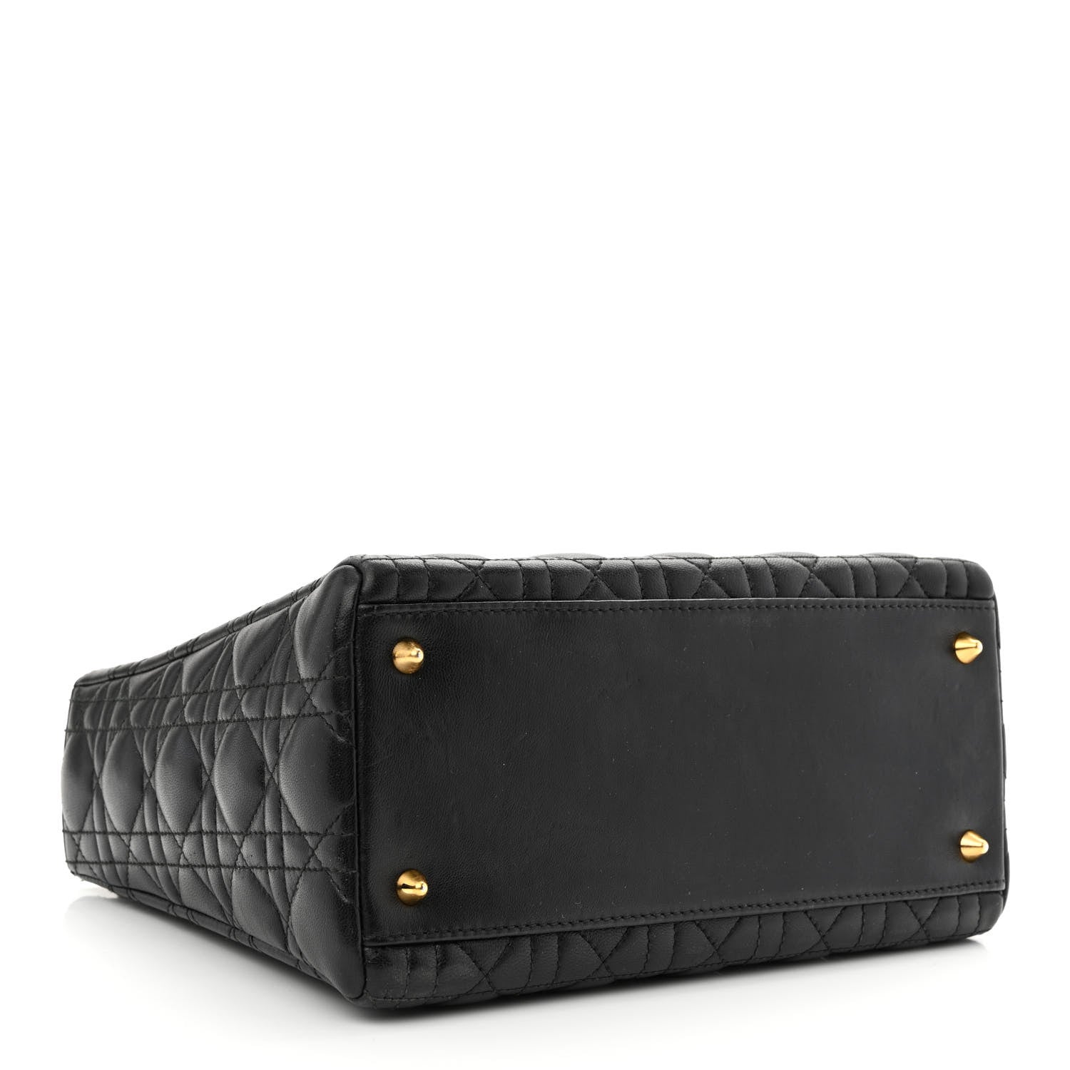 Christian Dior Lambskin Cannage Medium Lady Dior Black 4 of 10