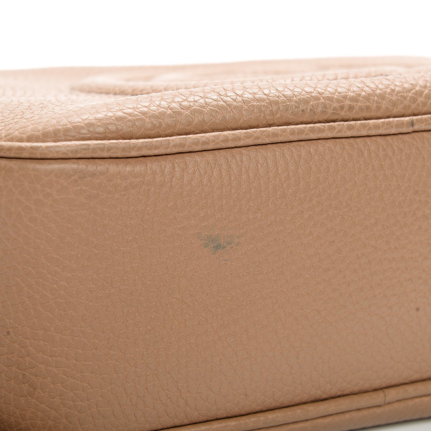 Pebbled Calfskin Small Soho Disco Bag Rose Beige