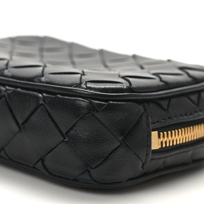 Bottega Veneta Calfskin Intrecciato Teen Zippered Pouch Black 9 of 9