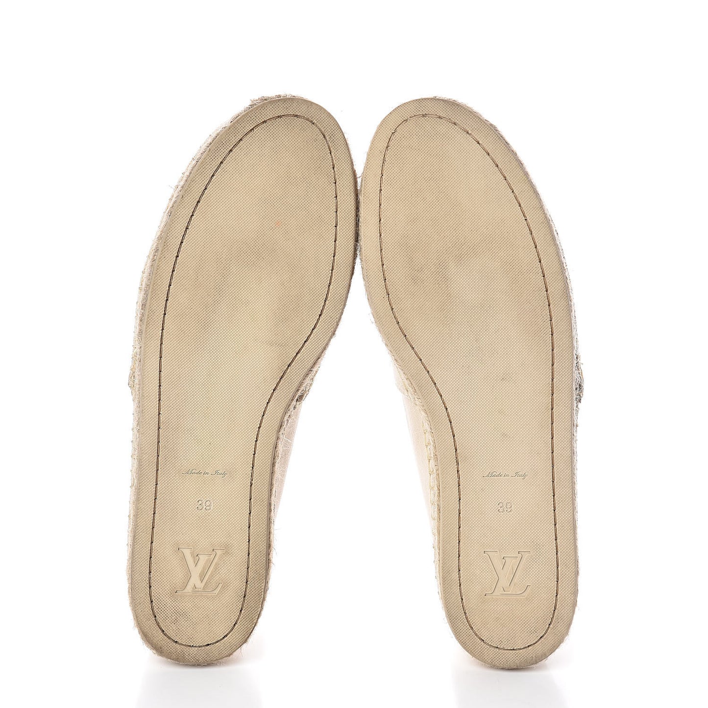 Canvas Waterfall Espadrille Flats 39 Ecru