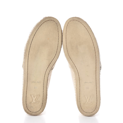 Louis Vuitton Canvas Waterfall Espadrille Flats 39 Ecru 7 of 8