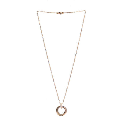 Cartier 18K Pink White Yellow Gold Diamond Trinity Pendant Necklace 2 of 7