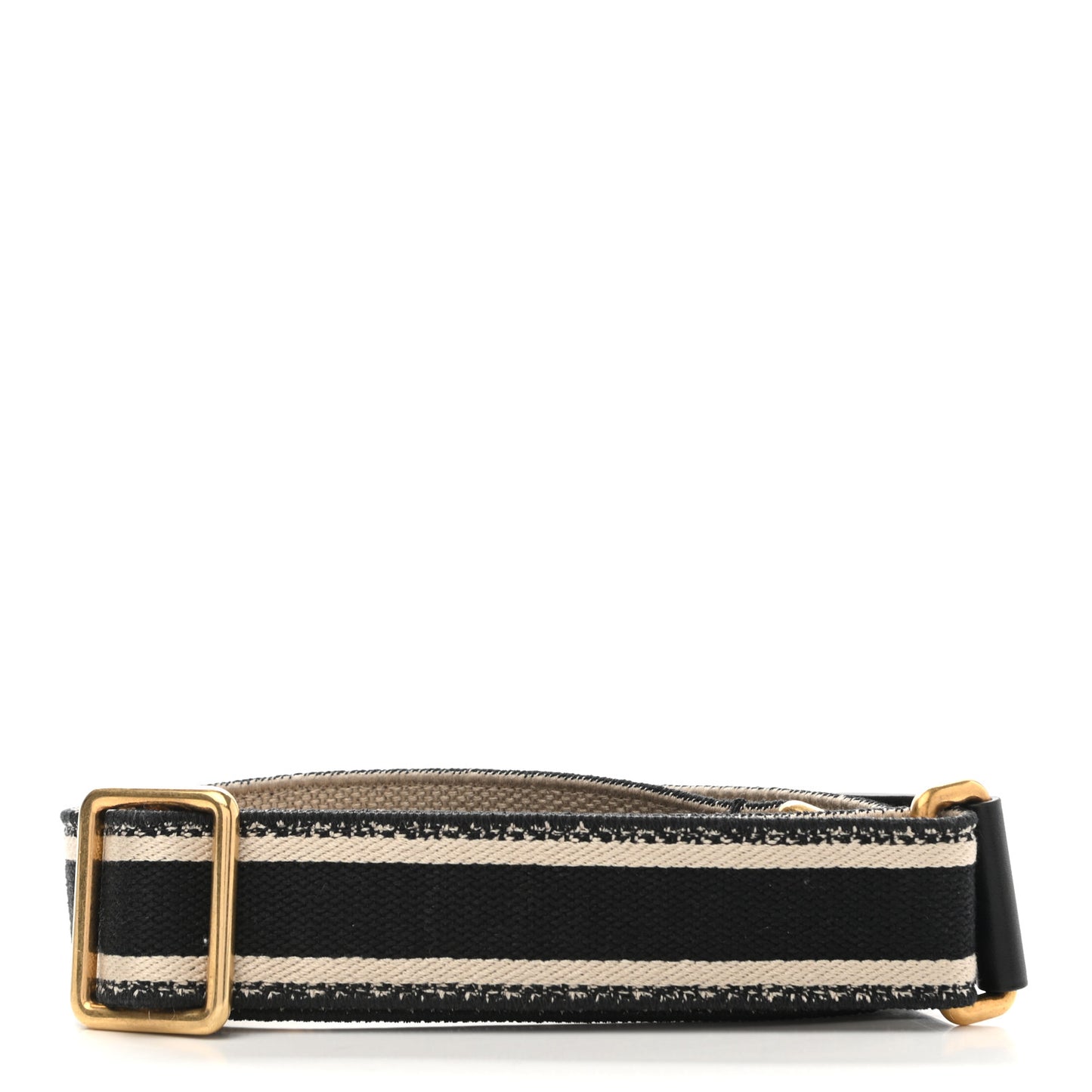 Canvas Embroidered Shoulder Strap Black