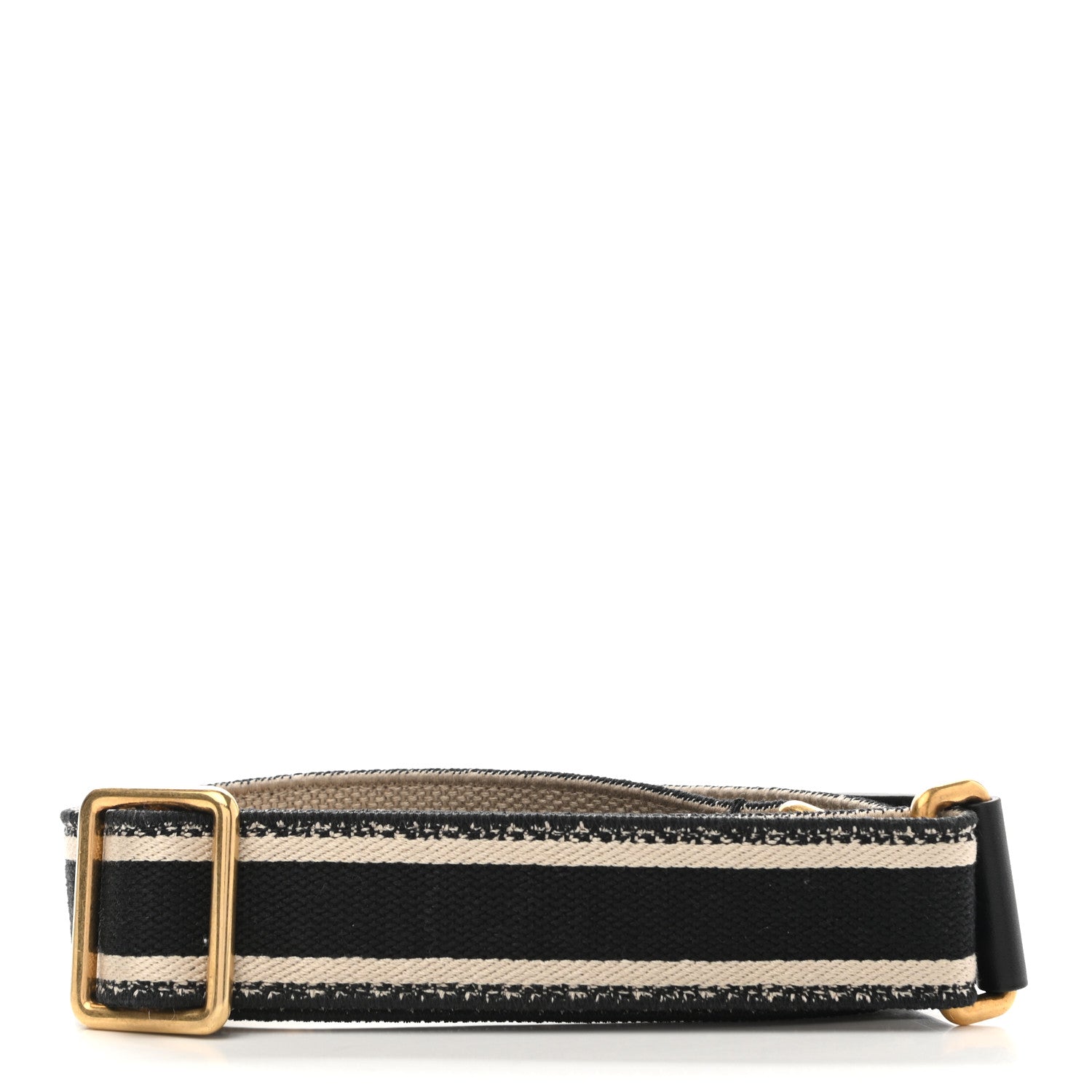 Christian Dior Canvas Embroidered Shoulder Strap Black 2 of 5