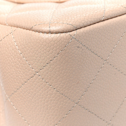 Chanel Caviar Quilted Jumbo Double Flap Light Beige 17 of 22
