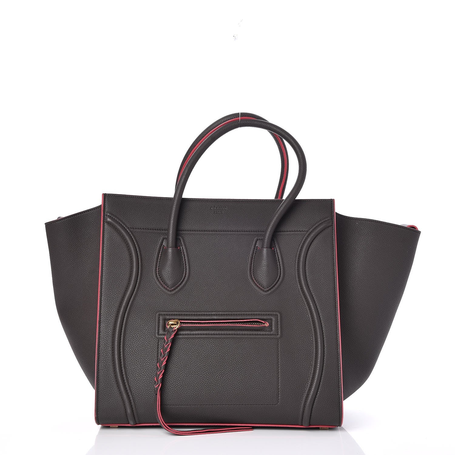Celine Baby Grained Calfskin Medium Phantom Luggage Dark Taupe 1 of 8