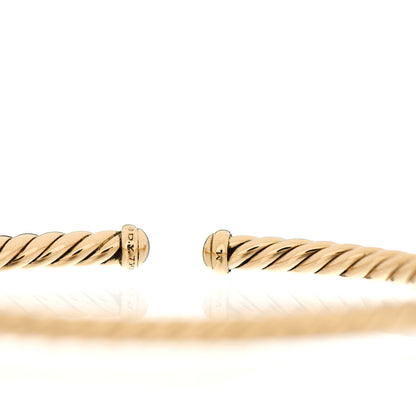 David Yurman 18K Yellow Gold 4mm Cablespira Bracelet 3 of 3