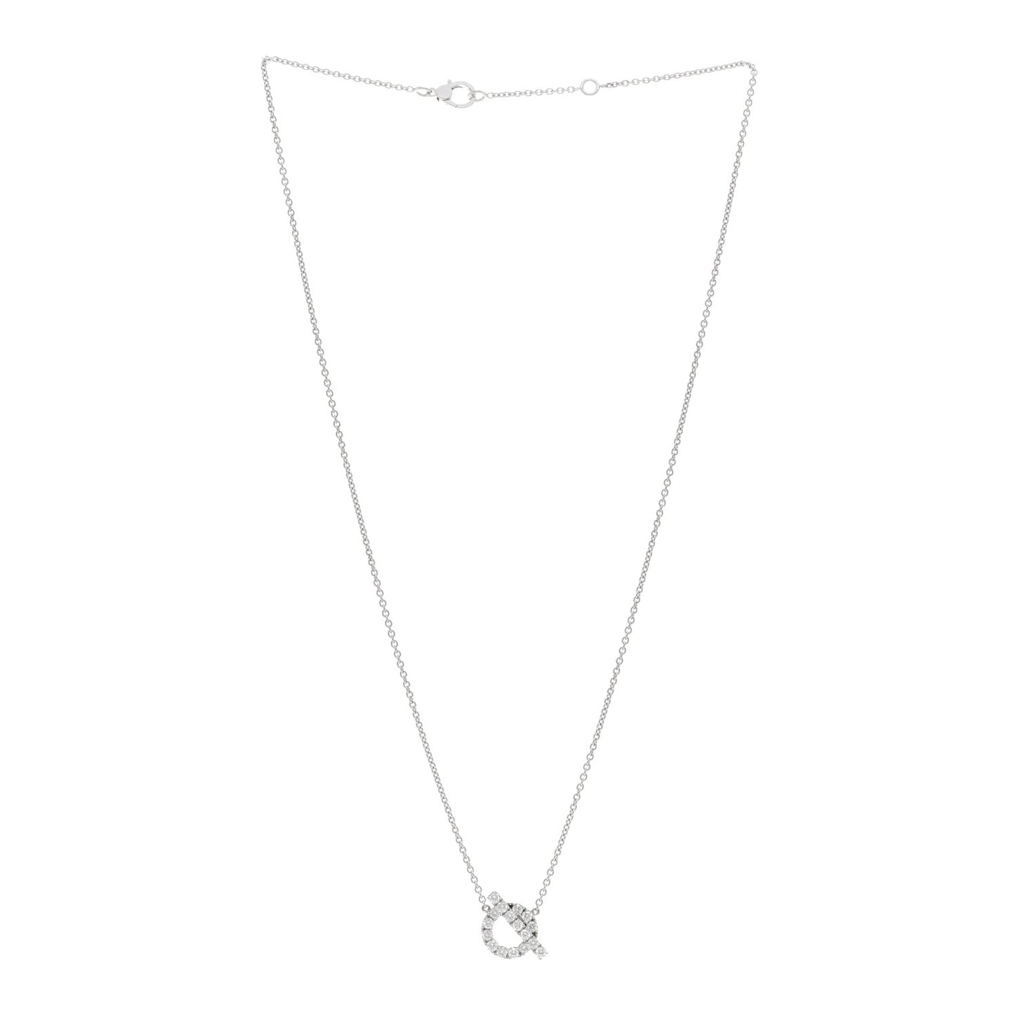 18K White Gold Diamond Finesse Pendant Necklace