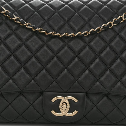 Chanel Calfskin Quilted XXL Travel Flap Bag Black 8 of 10