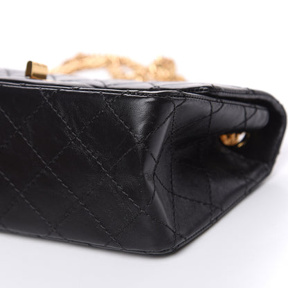 Chanel Aged Calfskin Quilted 2.55 Reissue Mini Flap Black 9 of 10