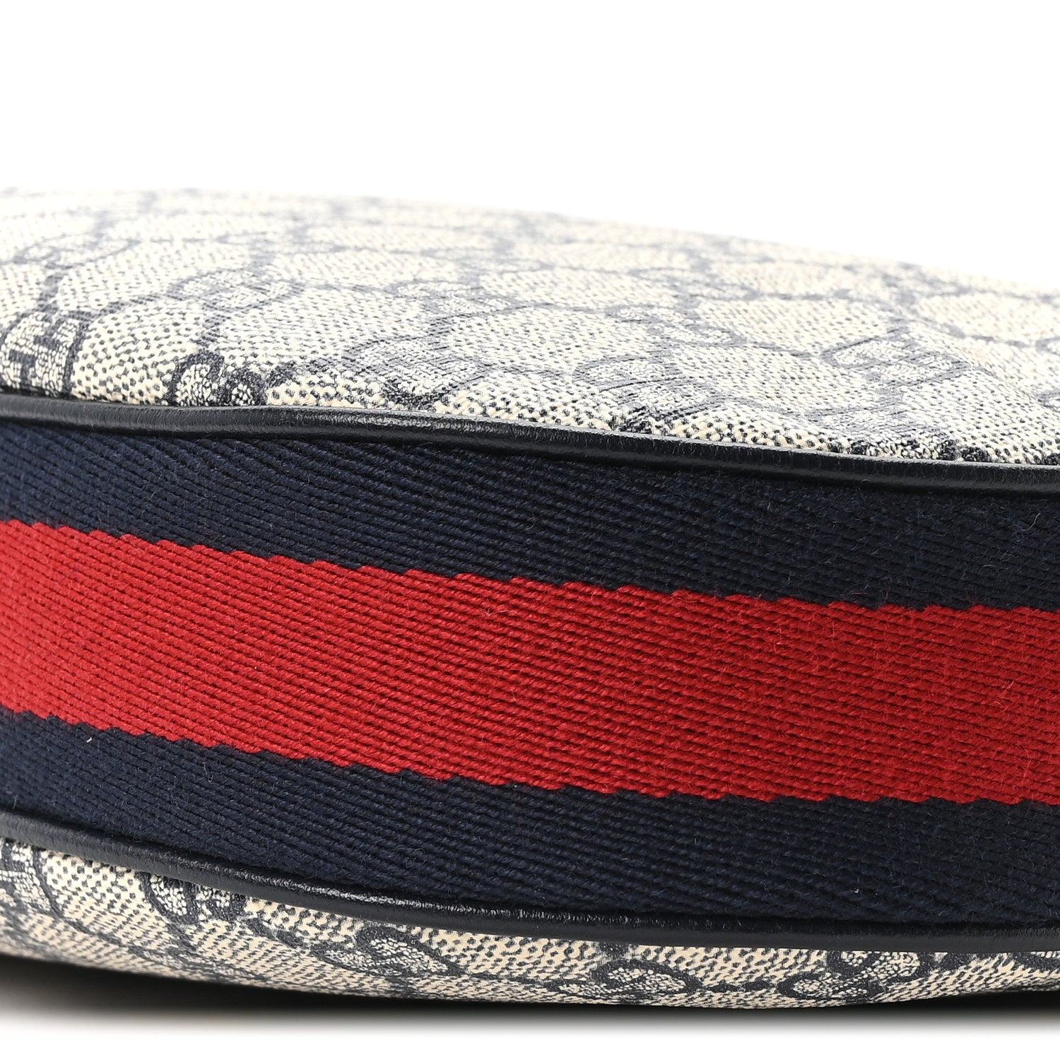 Gucci GG Supreme Monogram Textured Calfskin Web Large Attache Shoulder Bag Beige Blue 10 of 10