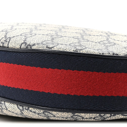 Gucci GG Supreme Monogram Textured Calfskin Web Large Attache Shoulder Bag Beige Blue 10 of 10