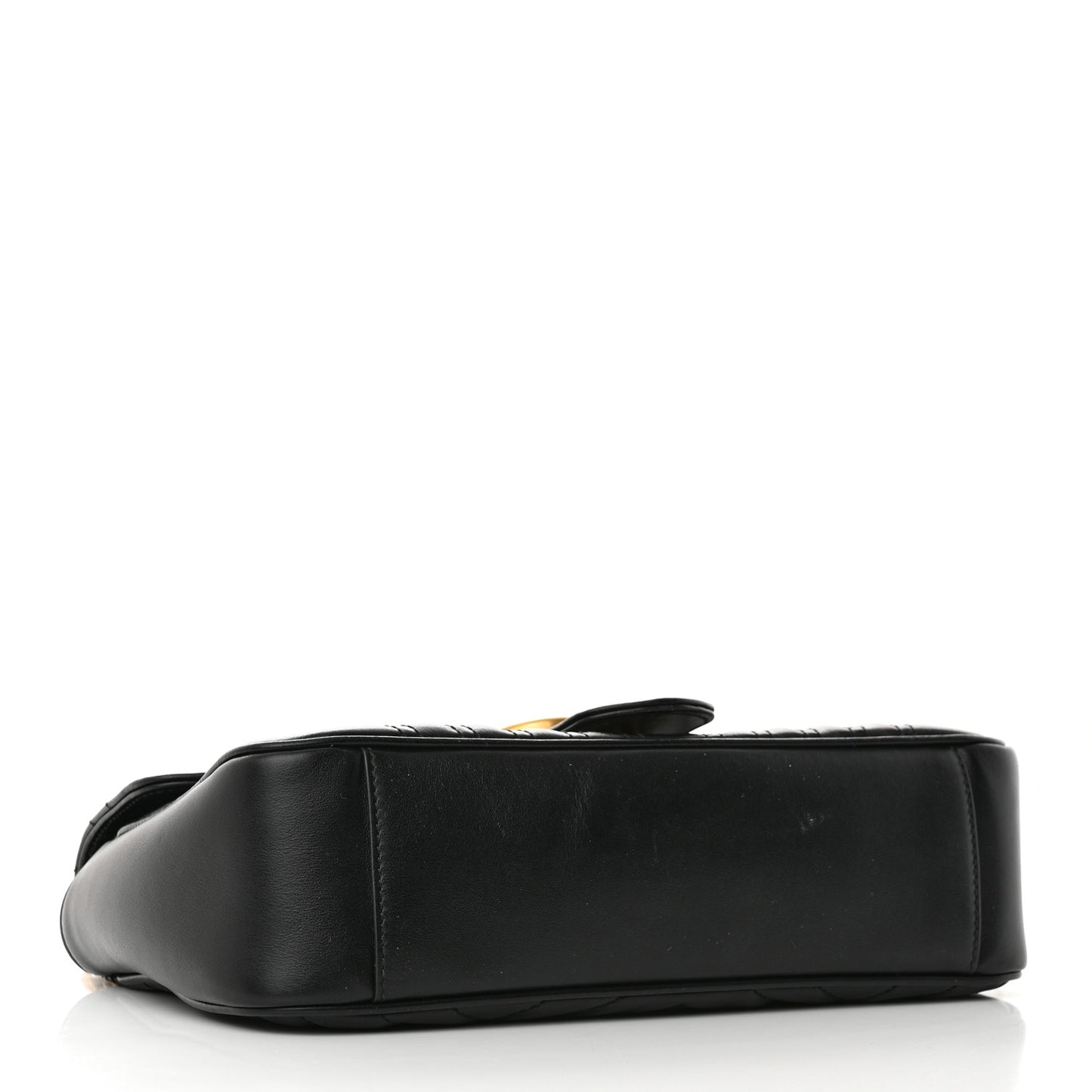 Calfskin Matelasse Small GG Marmont Shoulder Bag Black