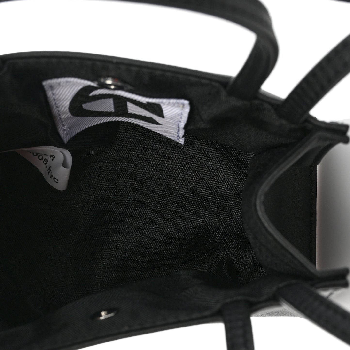 Vegan Leather Small Shopping Bag Black