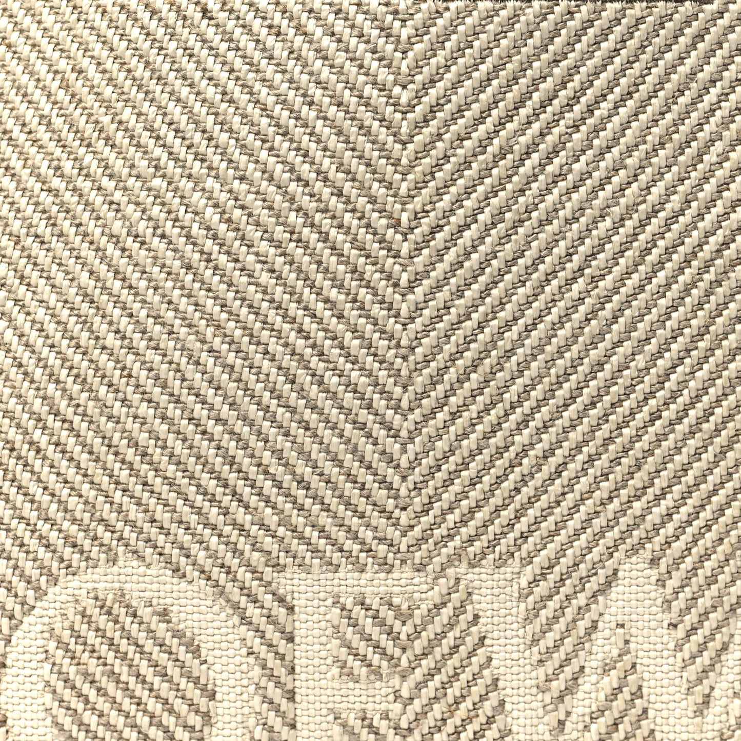 Jacquard Canvas Small Font Tote Ecru