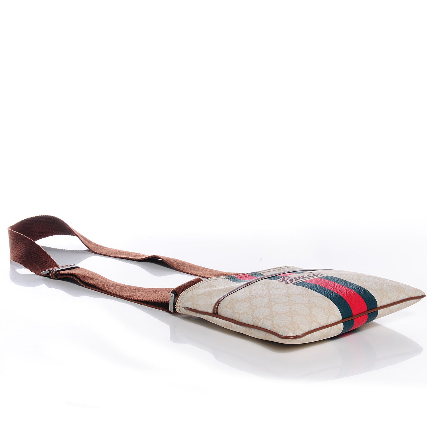 Gucci Monogram Stripe Flat Messenger Bag 4 of 7