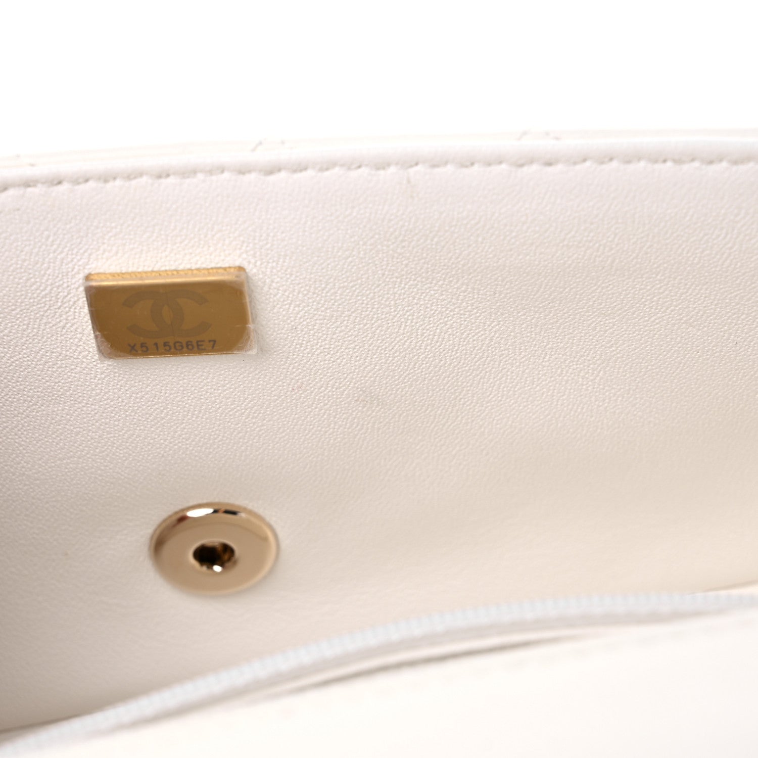 Chanel Lambskin Quilted Mini Rectangular Flap White 10 of 12