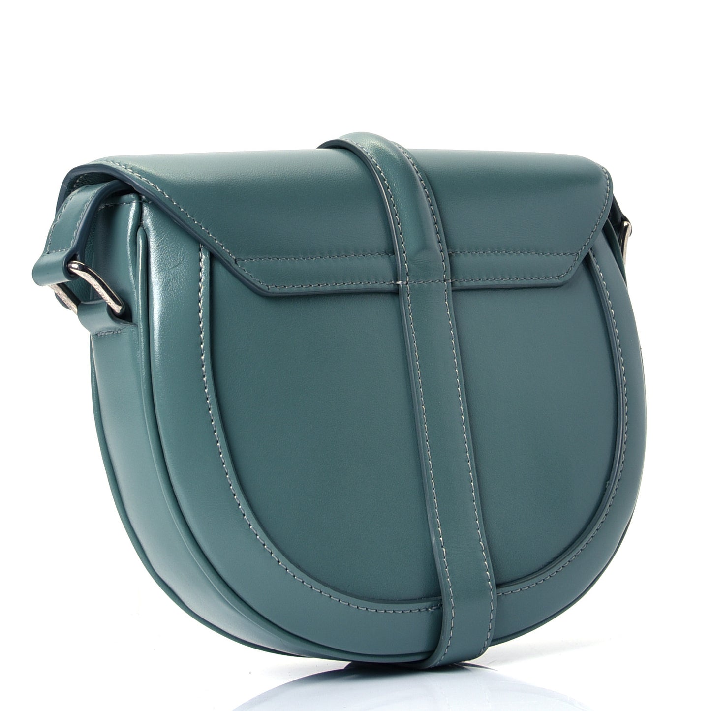 Satinated Calfskin Besace Small 16 Celadon