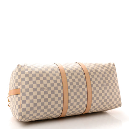 Louis Vuitton Damier Azur Keepall Bandouliere 55 3 of 17