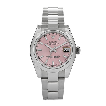 Rolex Stainless Steel 31mm Oyster Perpetual Datejust Watch Pink 178240 1 of 5