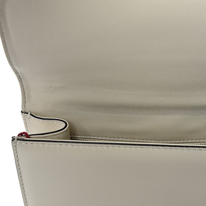 Valentino Garavani Vitello Medium Glam Lock Rockstud Flap Light Ivory 12 of 13
