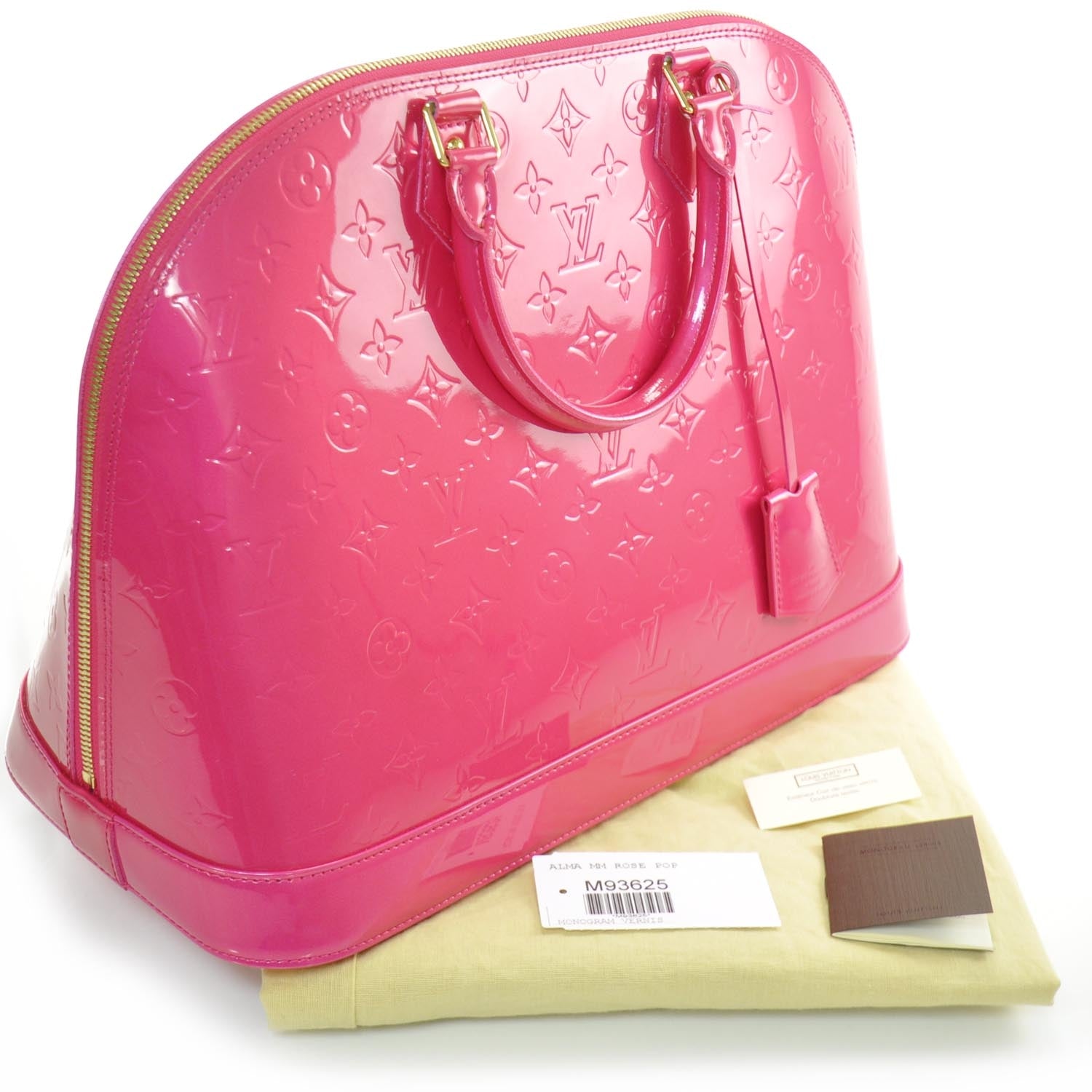 Louis Vuitton Vernis Alma MM Rose Pop 3 of 8