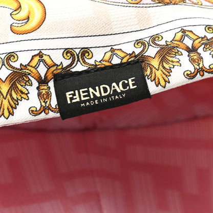 Fendi X VERSACE Silk Fendace FF Baroque Bucket Hat Pink 8 of 9
