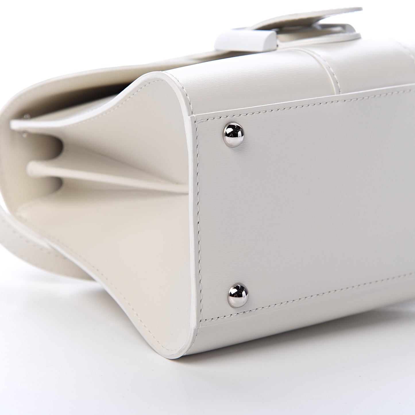 Box Calfskin Mini Brillant Satchel Ivory