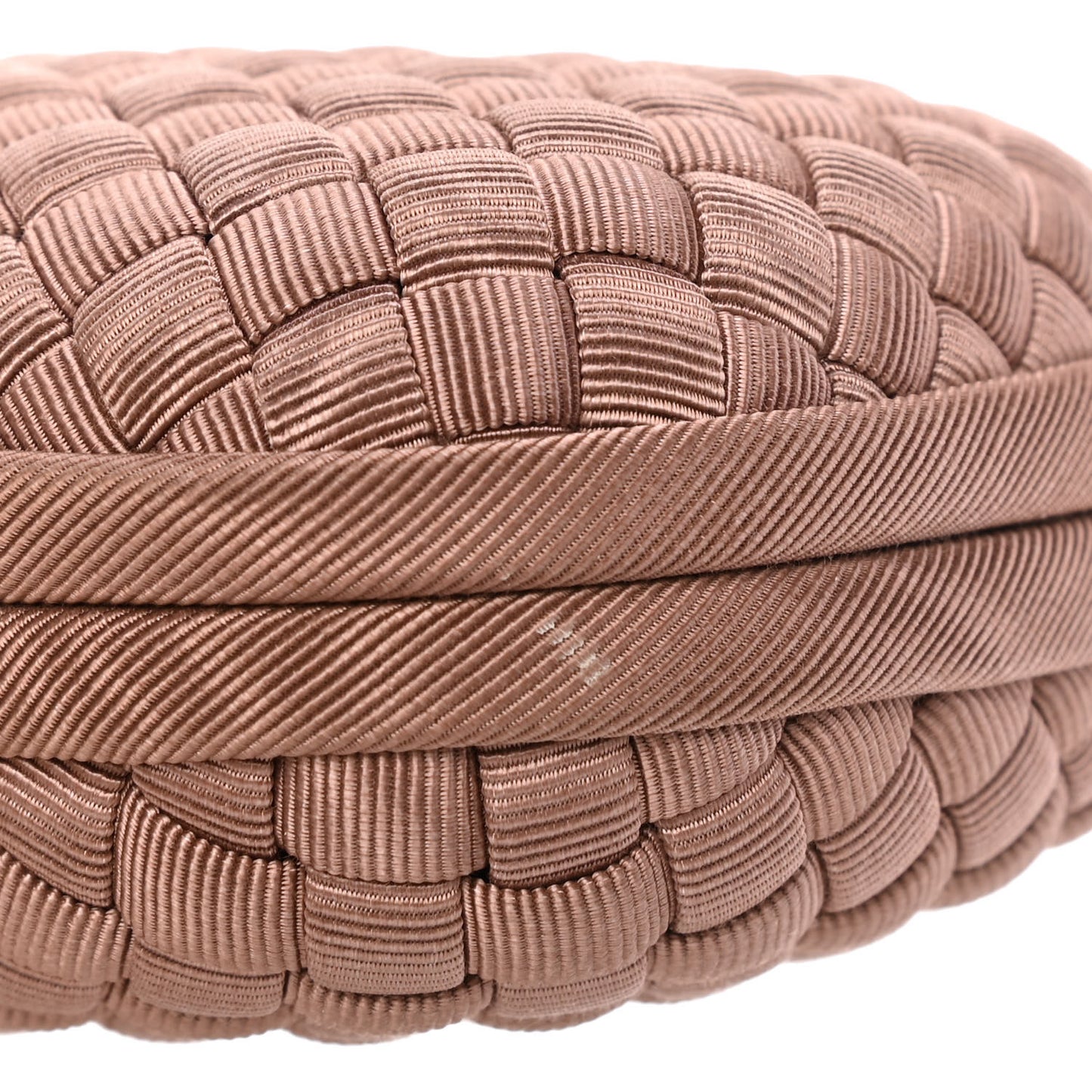 Satin Intreccio Impero Stretch Knot Clutch Camel