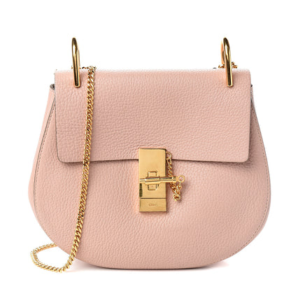 Chloe Grained Lambskin Drew Shoulder Bag Cement Pink 1 of 10