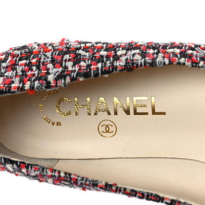 Chanel Tweed Crystal CC Ballerina Flats 38.5 Multicolor 7 of 8