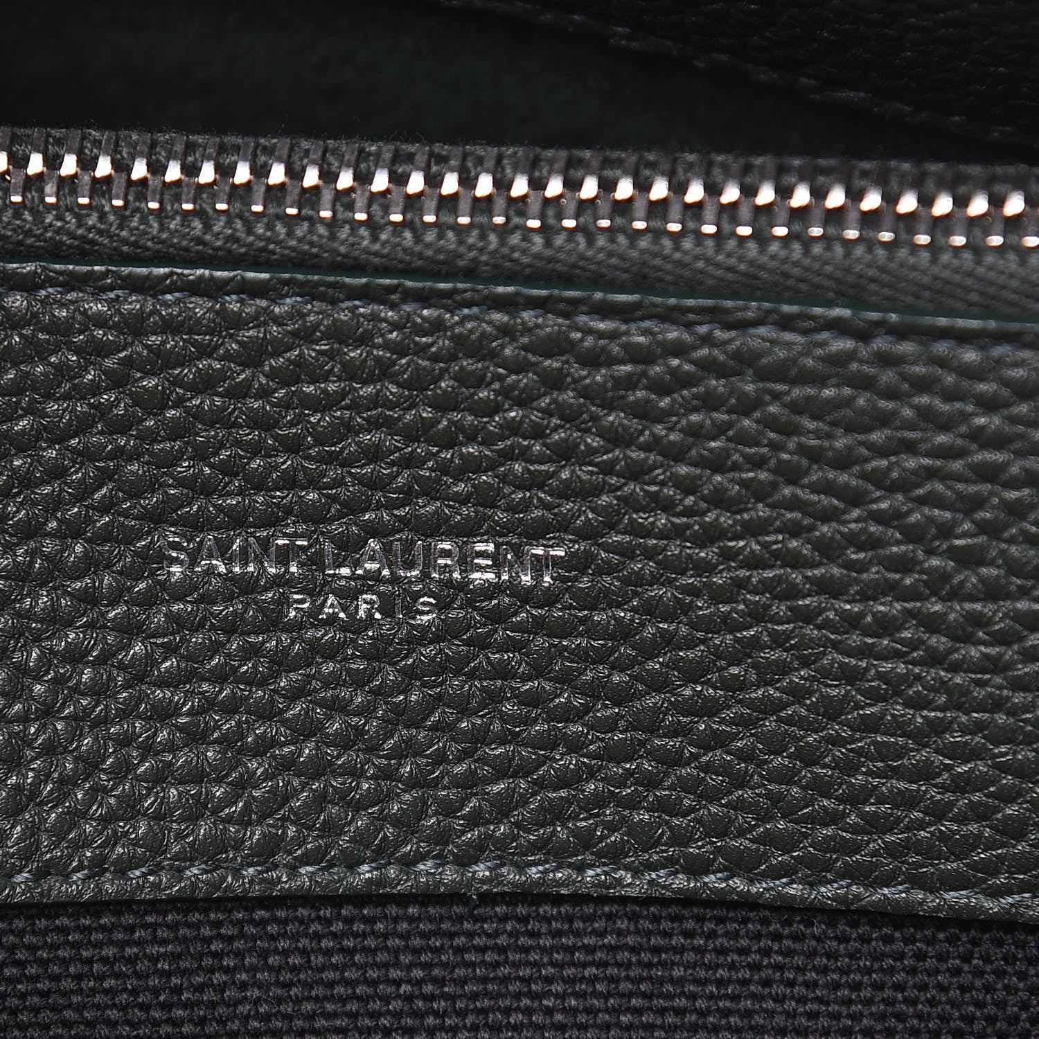Saint Laurent Grained Calfskin Small Supple Sac De Jour Dark Vert 7 of 11
