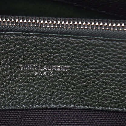 Saint Laurent Grained Calfskin Small Supple Sac De Jour Dark Vert 7 of 11