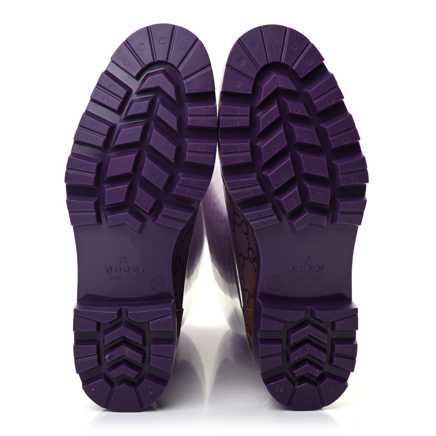 Rubber Monogram Edinburg Rain Boots 36 Transparent Grape Royal