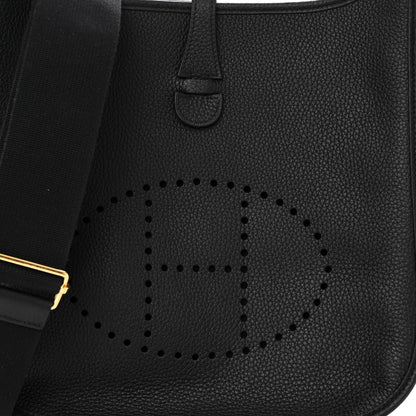 Hermes Taurillon Clemence Evelyne III PM Black 8 of 10